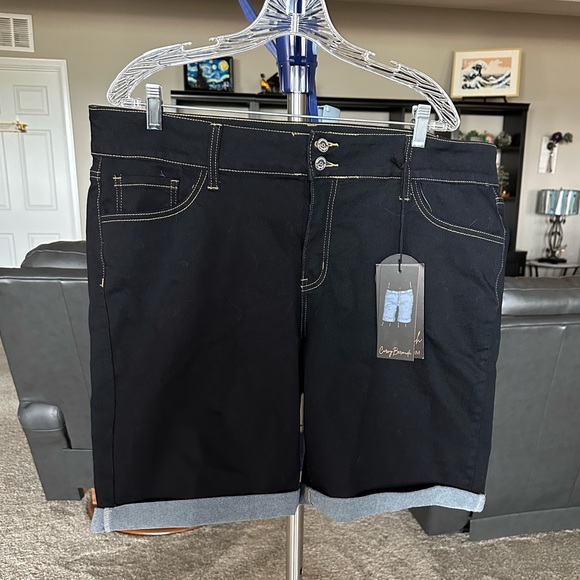 Copper Flash Pants - Copper flash NWT Dark Blue Stretchy Bermuda Shorts size 20